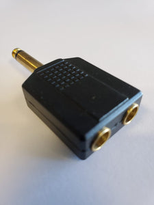 adaptador plug 6.3mm a 2 jack 6.3mm