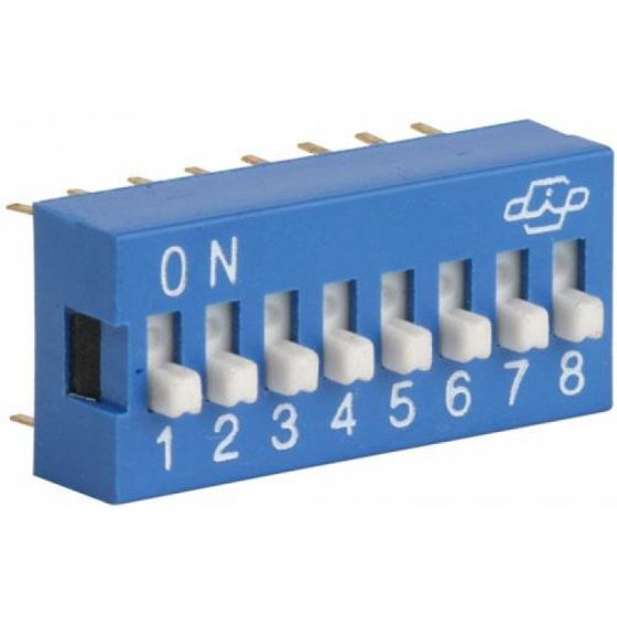 interruptor dip switch 8p azul