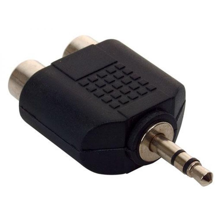 Adaptador plug stereo 3.5mm a 2 jack